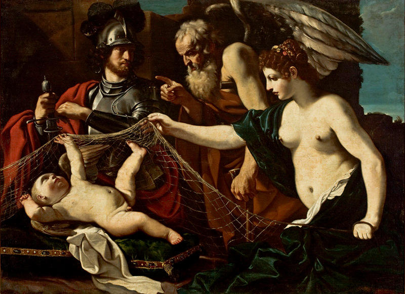 Buy Museum Art Reproductions Chronos Admonishes Eros, in the presence of Aphrodite and Mars by Guercino (Barbieri, Giovanni Francesco) (1591-1666, Italy) | ArtsDot.com