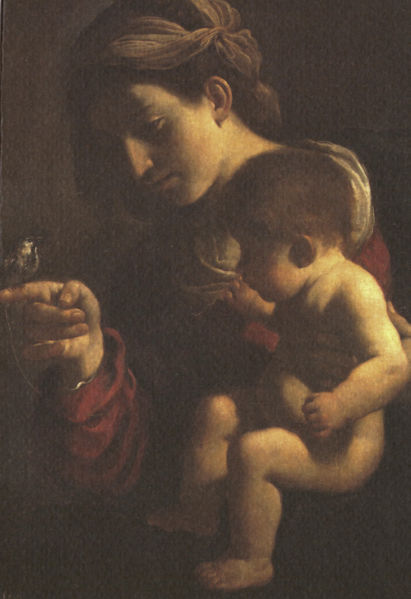 Buy Museum Art Reproductions La Madonna del passero by Guercino (Barbieri, Giovanni Francesco) (1591-1666, Italy) | ArtsDot.com