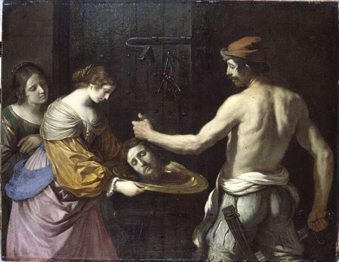 Order Paintings Reproductions Salomé riceve la testa del Battista by Guercino (Barbieri, Giovanni Francesco) (1591-1666, Italy) | ArtsDot.com