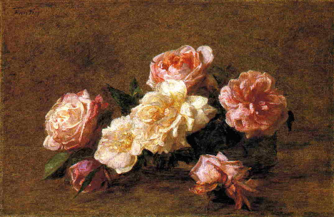 Buy Museum Art Reproductions Roses 9 by Henri Fantin Latour (1836-1904, France) | ArtsDot.com