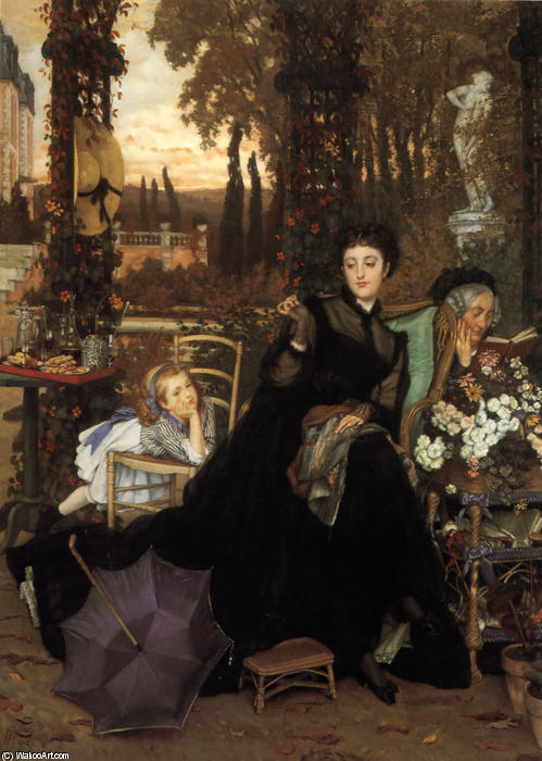 Buy Museum Art Reproductions A Widow by James Jacques Joseph Tissot (1836-1902, France) | ArtsDot.com