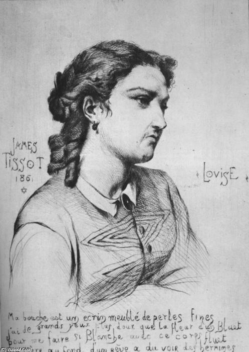 Buy Museum Art Reproductions Louise by James Jacques Joseph Tissot (1836-1902, France) | ArtsDot.com
