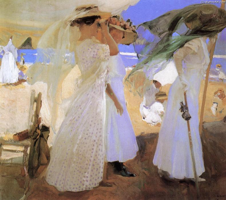 Order Paintings Reproductions Beneath the Canopy by Joaquin Sorolla Y Bastida (1863-1923, Spain) | ArtsDot.com