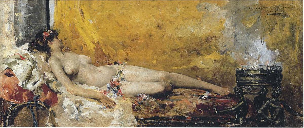 Order Oil Painting Replica Resting Bacchante, 1887 by Joaquin Sorolla Y Bastida (1863-1923, Spain) | ArtsDot.com