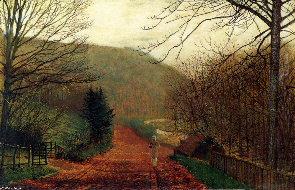 Order Paintings Reproductions Forge Valley, Scarborough, 1875 by John Atkinson Grimshaw (1836-1893, United Kingdom) | ArtsDot.com