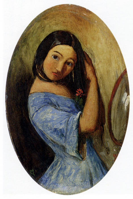 Order Artwork Replica A Young Girl-Combing Her Hair by John Everett Millais | ArtsDot.com