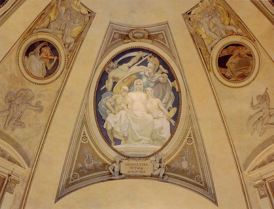 Order Oil Painting Replica Architecture, Painting and Sculpture Protected by Athena from the Ravages of Time by John Singer Sargent (1856-1925, Italy) | ArtsDot.com