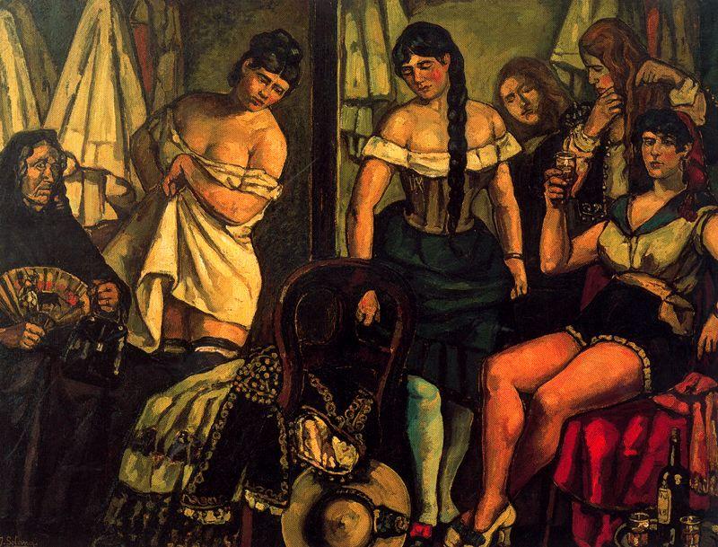 Buy Museum Art Reproductions Las chicas de la Claudia by José Gutiérrez Solana (1886-1945, Spain) | ArtsDot.com