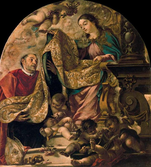 Order Oil Painting Replica La imposición de la casulla a San Ildefonso by Juan De Valdés Leal (1622-1690, Spain) | ArtsDot.com