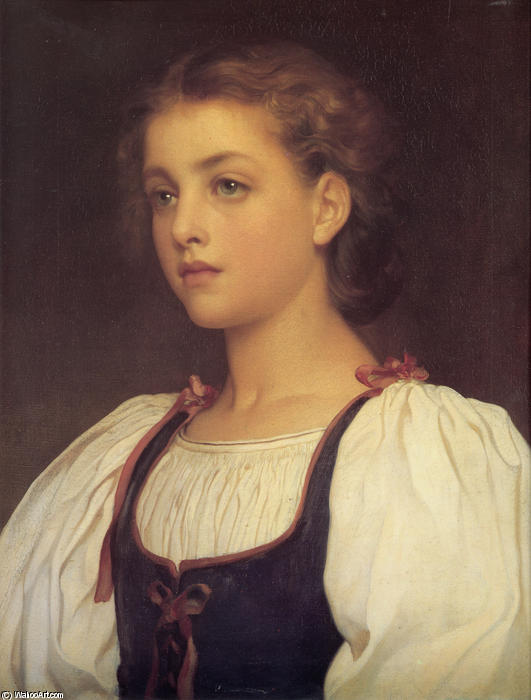 Order Oil Painting Replica Biondina by Lord Frederic Leighton | ArtsDot.com