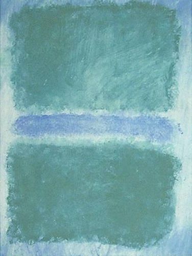 Order Artwork Replica Green Divided by Blue by Mark Rothko (Marcus Rothkowitz) (Inspired By) (1903-1970, Latvia) | ArtsDot.com