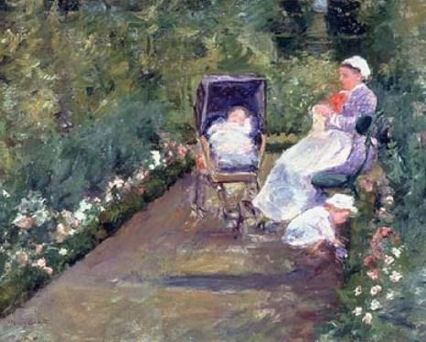 Buy Museum Art Reproductions Children in the Garden (The Nurse) by Mary Stevenson Cassatt (1843-1926, United States) | ArtsDot.com