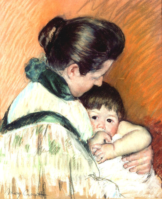 Order Art Reproductions Mother and Child 2 by Mary Stevenson Cassatt (1843-1926, United States) | ArtsDot.com