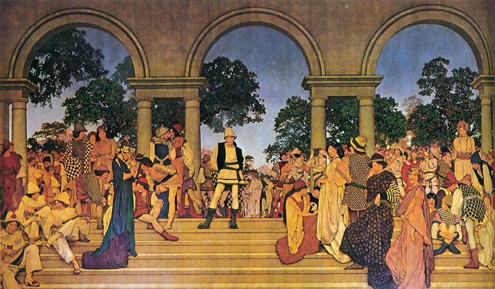 Order Art Reproductions Florentine Fete by Maxfield Parrish (Inspired By) (1870-1966, United States) | ArtsDot.com