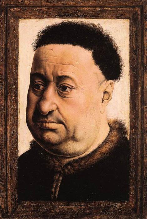Buy Museum Art Reproductions Portrait of a Fat Man by Robert Campin (Master Of Flemalle) (1375-1444, France) | ArtsDot.com