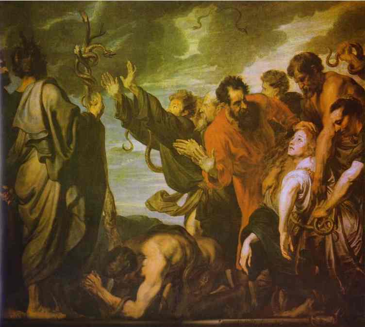 Buy Museum Art Reproductions Moses and the Serpent by Anthony Van Dyck (1599-1641, Belgium) | ArtsDot.com