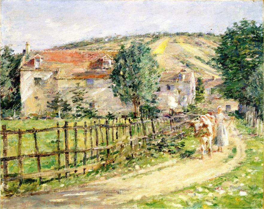 Buy Museum Art Reproductions Road by the Mill, 1892 by Theodore Robinson (1852-1896, United States) | ArtsDot.com