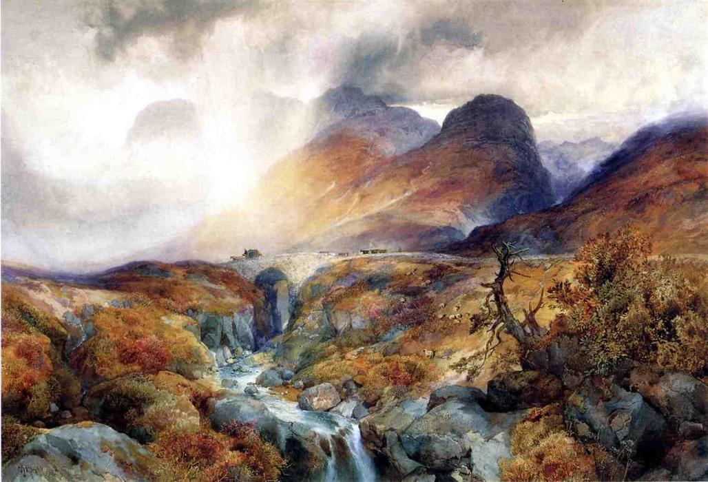 Buy Museum Art Reproductions Pass at Glencoe, Scotland by Thomas Moran (1837-1926, United Kingdom) | ArtsDot.com