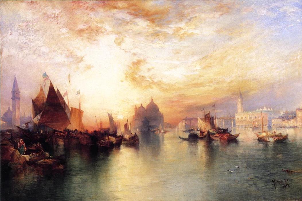 Order Paintings Reproductions Venice, from near San Giorgio, 1899 by Thomas Moran (1837-1926, United Kingdom) | ArtsDot.com