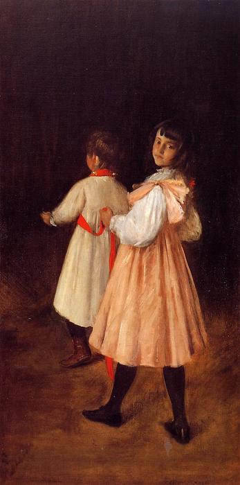 Buy Museum Art Reproductions At Play, 1895 by William Merritt Chase (1849-1916, United States) | ArtsDot.com