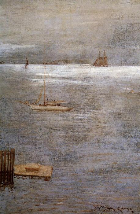 Order Oil Painting Replica Sailboat at Anchor, 1881 by William Merritt Chase (1849-1916, United States) | ArtsDot.com