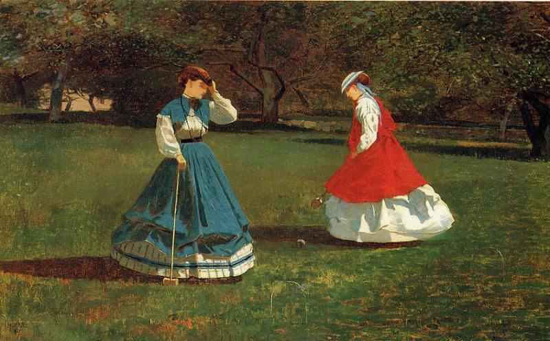 Compra Riproduzioni D'arte Del Museo Un gioco di Croquet, 1866 di Winslow Homer (1836-1910, United States) | ArtsDot.com