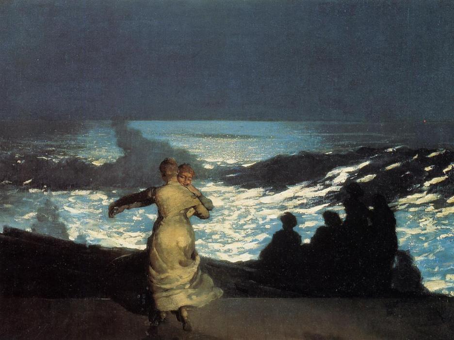 Buy Museum Art Reproductions A Summer Night 1 by Winslow Homer (1836-1910, United States) | ArtsDot.com