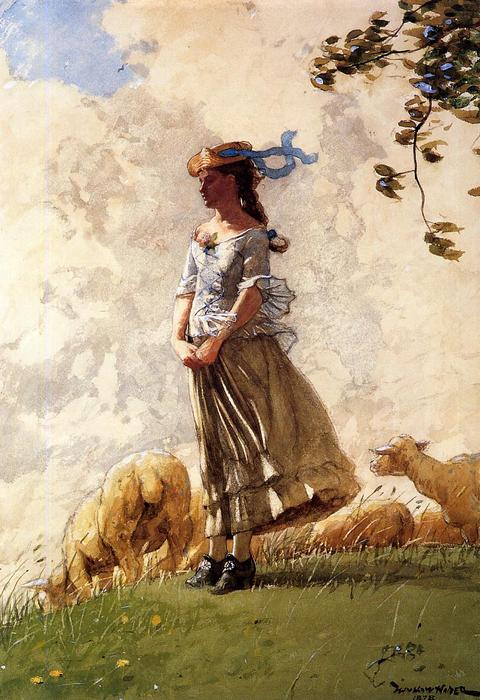 顺序 畫複製 新鲜空气, 1878 通过 Winslow Homer (1836-1910, United States) | ArtsDot.com