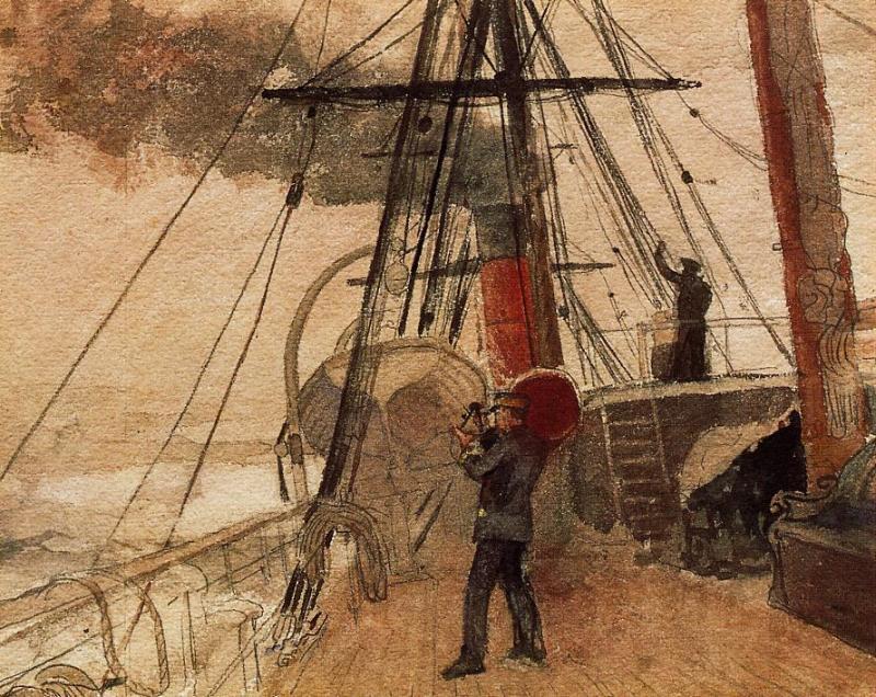 Order Artwork Replica Observations on Shipboard, 1881 by Winslow Homer (1836-1910, United States) | ArtsDot.com