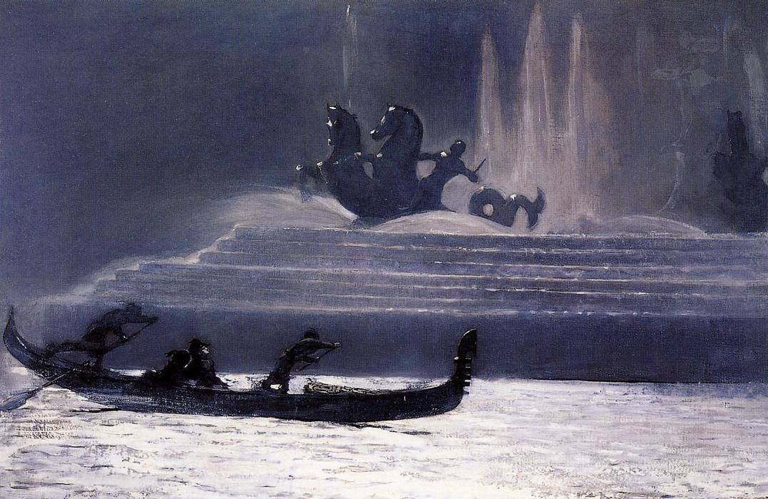 Order Artwork Replica The Fountains at Night, World`s Columbian Exposition, 1893 by Winslow Homer (1836-1910, United States) | ArtsDot.com