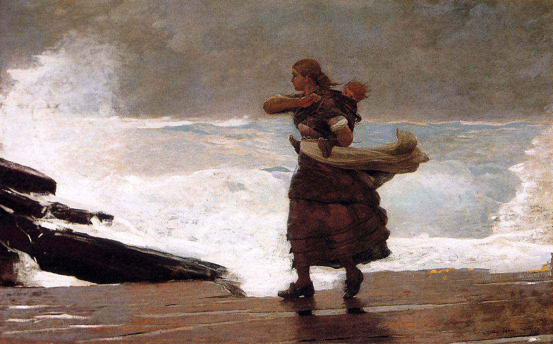 Order Oil Painting Replica The Gale, 1883 by Winslow Homer (1836-1910, United States) | ArtsDot.com
