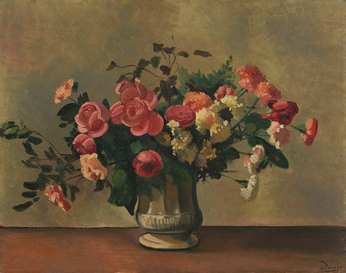Order Art Reproductions Flowers in a Vase by André Derain (Inspired By) (1880-1954, France) | ArtsDot.com