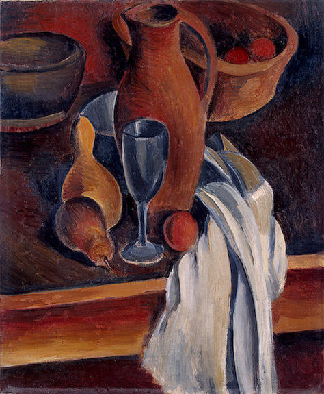 Order Art Reproductions Still Life with Earthenware Jug and White Napkin by André Derain (Inspired By) (1880-1954, France) | ArtsDot.com