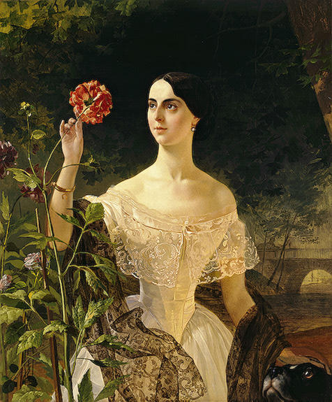 Order Art Reproductions Portrait of Sophia Shuvalova by Karl Pavlovich Bryullov (1799-1852, Russia) | ArtsDot.com