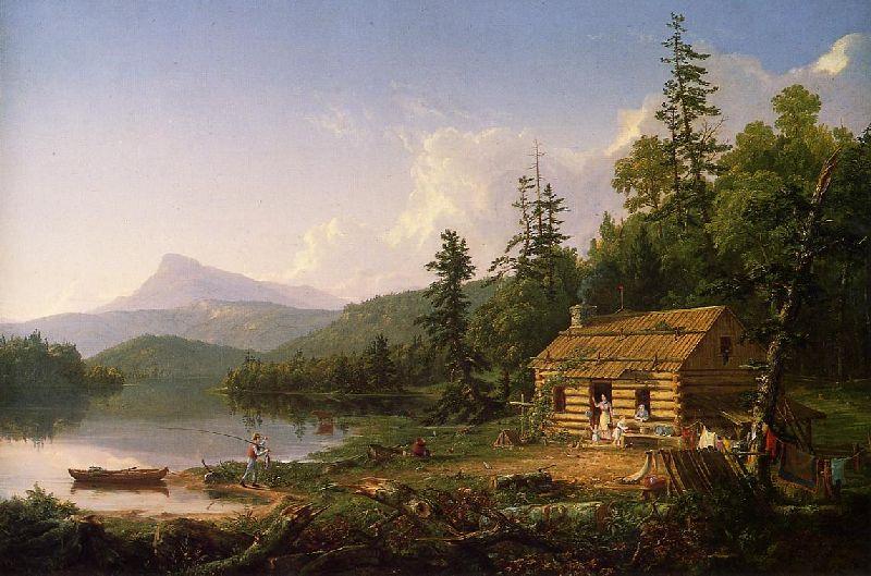 Order Oil Painting Replica Home in the Woods, 1847 by Thomas Cole (1801-1848, United Kingdom) | ArtsDot.com