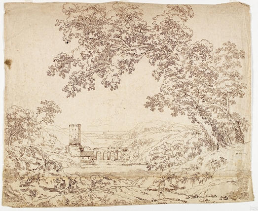 Order Artwork Replica Landscape with Mill and Bridge by Thomas Cole (1801-1848, United Kingdom) | ArtsDot.com