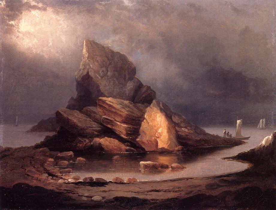 Order Oil Painting Replica Coastal Scene, Nahant, Massachusetts by Alvan Fisher (1792-1863, United States) | ArtsDot.com