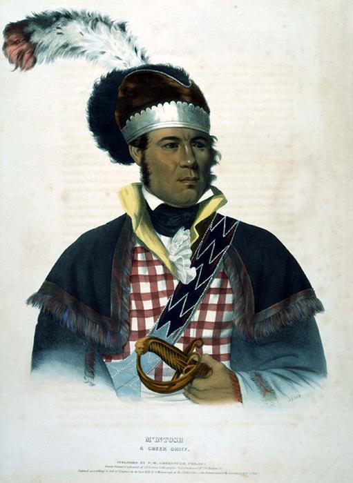 Order Oil Painting Replica M`INTOSH. A CREEK CHIEF by Charles Bird King (1785-1862, United States) | ArtsDot.com