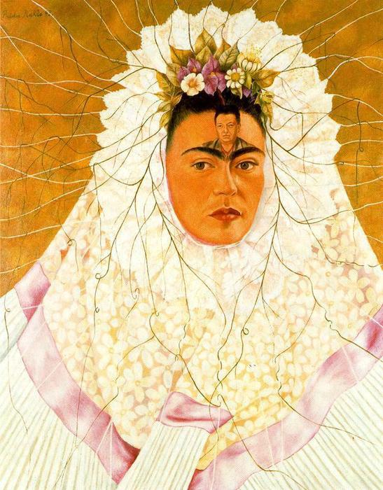 Buy Museum Art Reproductions Diego en mi pensamiento (Frida de Tehuana) by Frida Kahlo (Inspired By) (1907-1954, Mexico) | ArtsDot.com