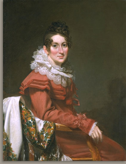 Order Paintings Reproductions Electa Barrell Wilder (Mrs. Sampson Wilder) by Samuel Lovett Waldo (1783-1861, United States) | ArtsDot.com