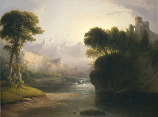 Buy Museum Art Reproductions Fanciful Landscape by Thomas Doughty (1793-1856, United States) | ArtsDot.com