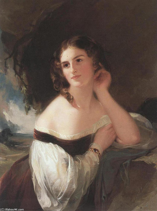 Buy Museum Art Reproductions Fanny Kemble by Thomas Sully (1783-1872, United Kingdom) | ArtsDot.com