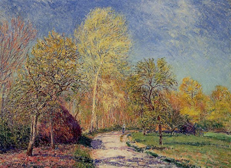 Order Oil Painting Replica A May Morning in Moret, 1886 by Alfred Sisley (1839-1899, France) | ArtsDot.com