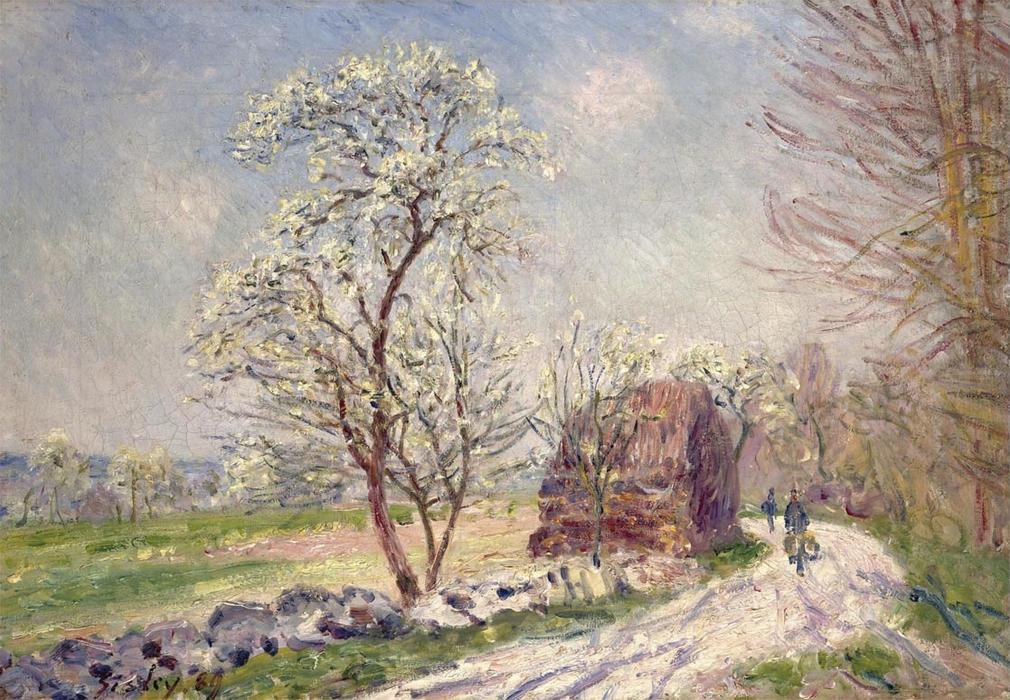 Order Artwork Replica Along the Woods in Spring, 1889 by Alfred Sisley (1839-1899, France) | ArtsDot.com