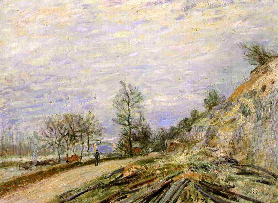 Order Oil Painting Replica On the Road from Moret, 1882 by Alfred Sisley (1839-1899, France) | ArtsDot.com