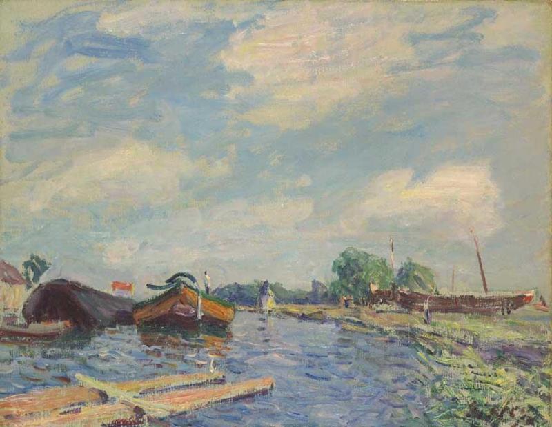 Buy Museum Art Reproductions The Canal at Saint-Mammes, 1886 by Alfred Sisley (1839-1899, France) | ArtsDot.com