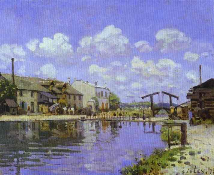 Buy Museum Art Reproductions The Saint Martin Canal, 1872 by Alfred Sisley (1839-1899, France) | ArtsDot.com