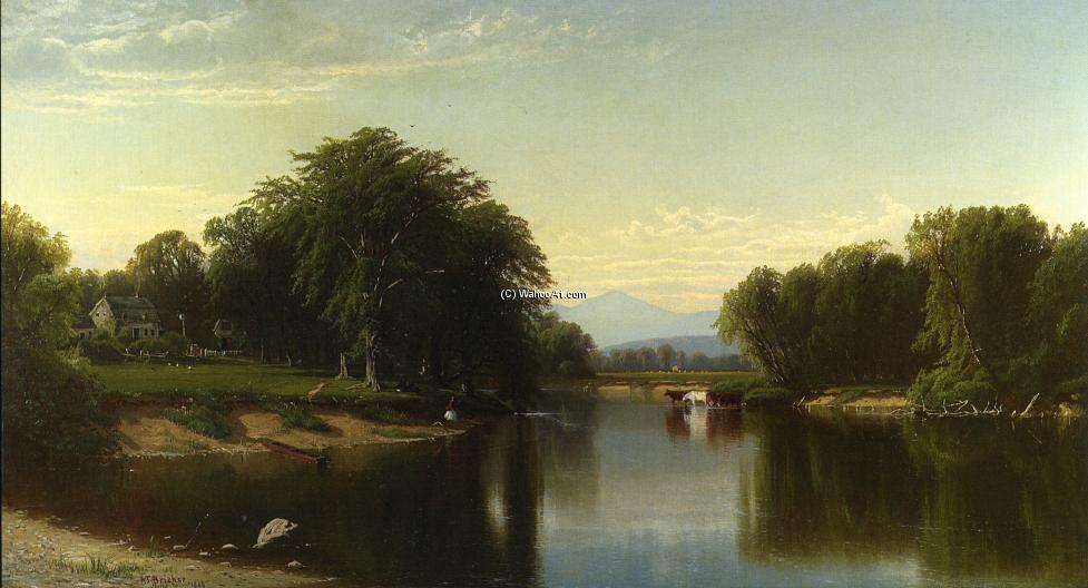 Order Art Reproductions Saco River, New Hampshire, 1868 by Alfred Thompson Bricher (1837-1908, United States) | ArtsDot.com
