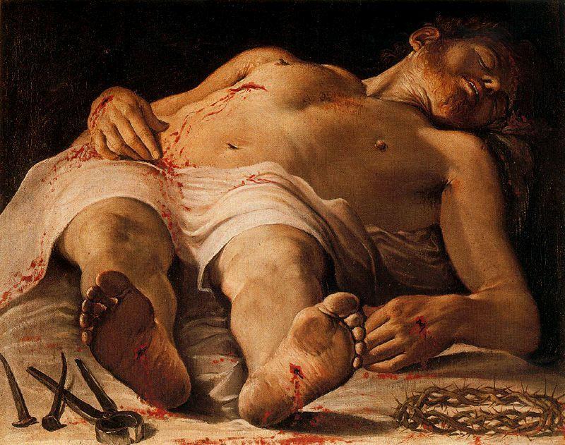 Order Paintings Reproductions Dead Christ by Annibale Carracci (1560-1609, Italy) | ArtsDot.com