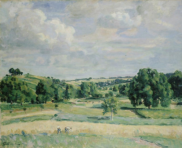 Order Artwork Replica Landscape. Harvest-time in the Somme Valley by Jean Baptiste Armand Guillaumin (1841-1927, France) | ArtsDot.com
